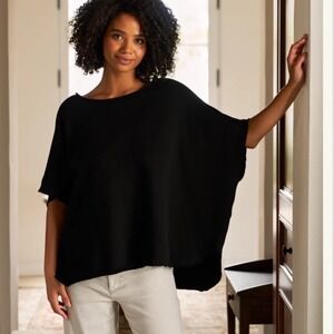 FRANK & EILEEN Olive Original Capelet Black One Size